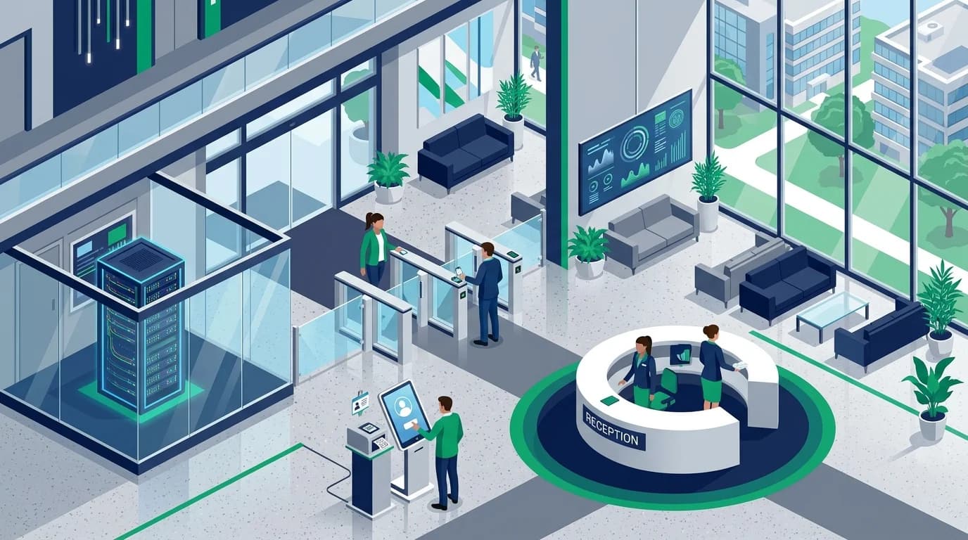 Enterprise Visitor Management: Eliminating Recurring Per-Gate Cloud Subscriptions