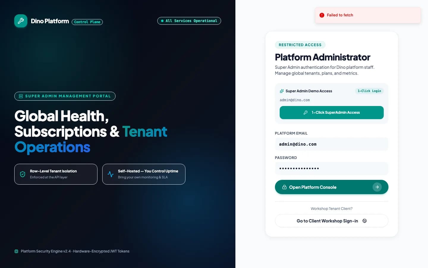 Dino Auto Repair SaaS - Dino Auto Repair SaaS subscription plans setup