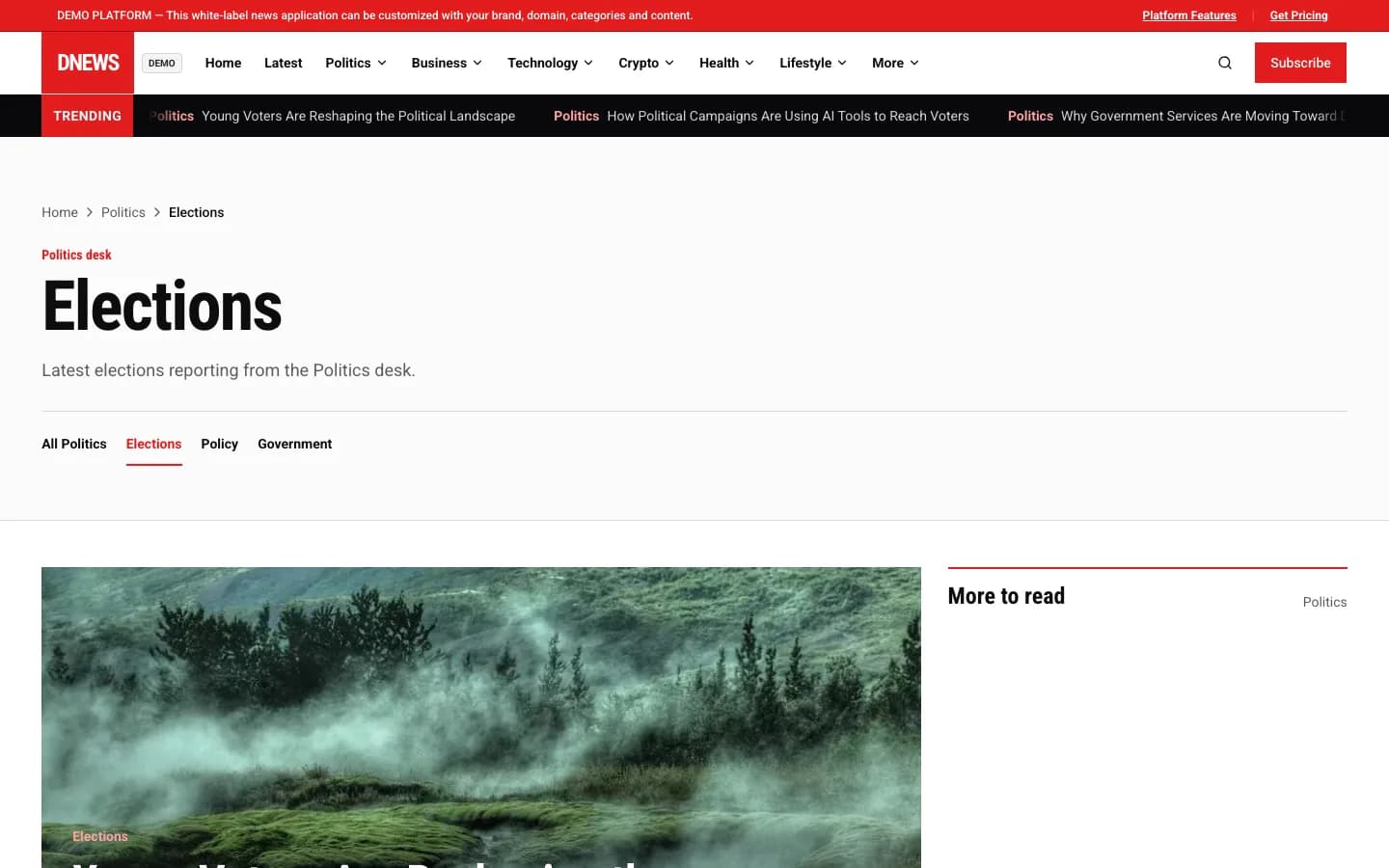 Dino News news politics elections on desktop — Elections