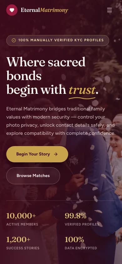 Matrimony App mobile app preview
