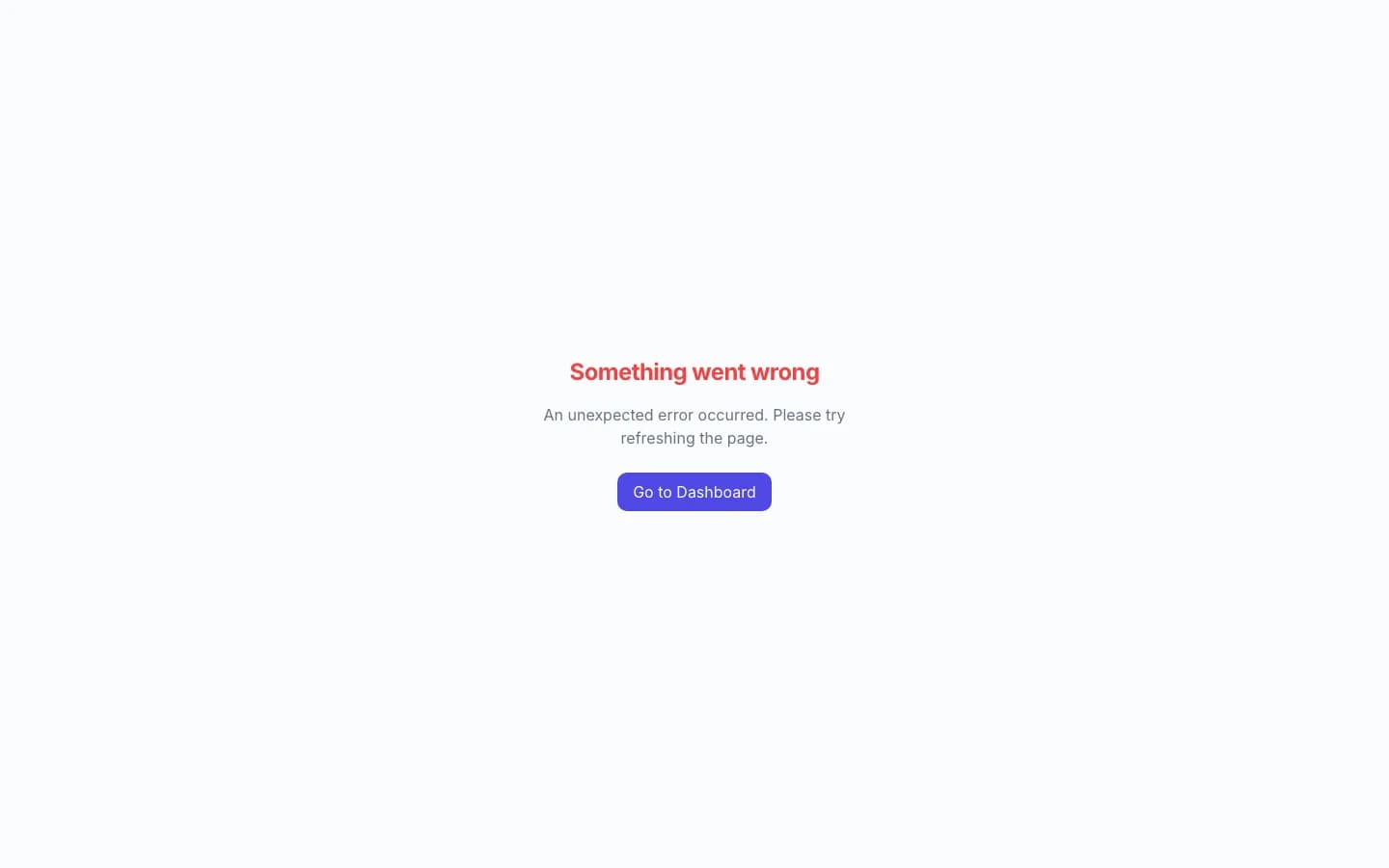 School App public apply on desktop — Something went wrong