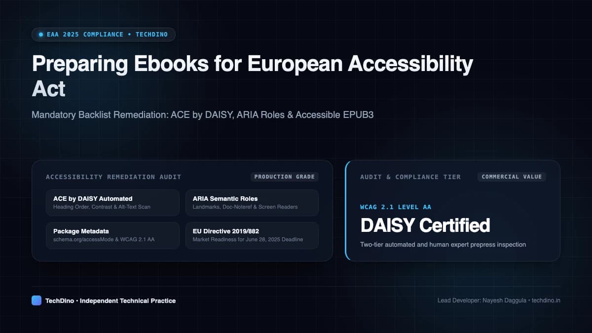 Preparing Publisher Ebook Catalogs for the European Accessibility Act (EAA 2025)