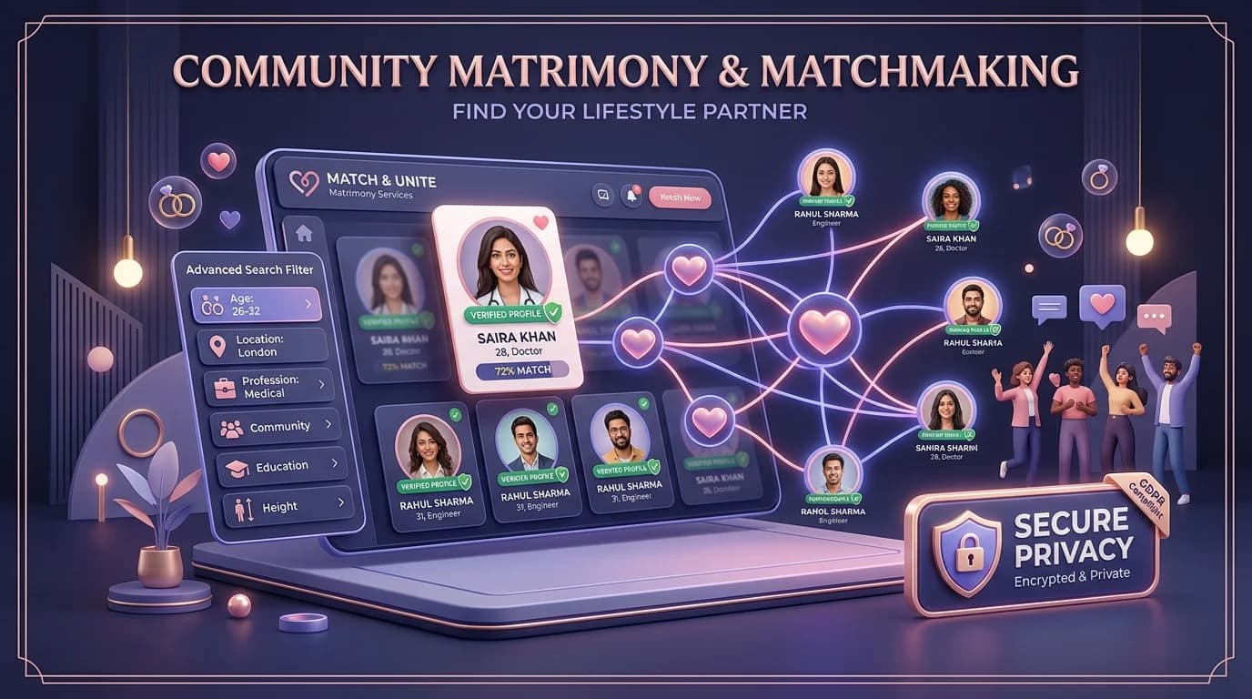 Matrimony & Matchmaking App Development: Architecture, Features, and Monetization