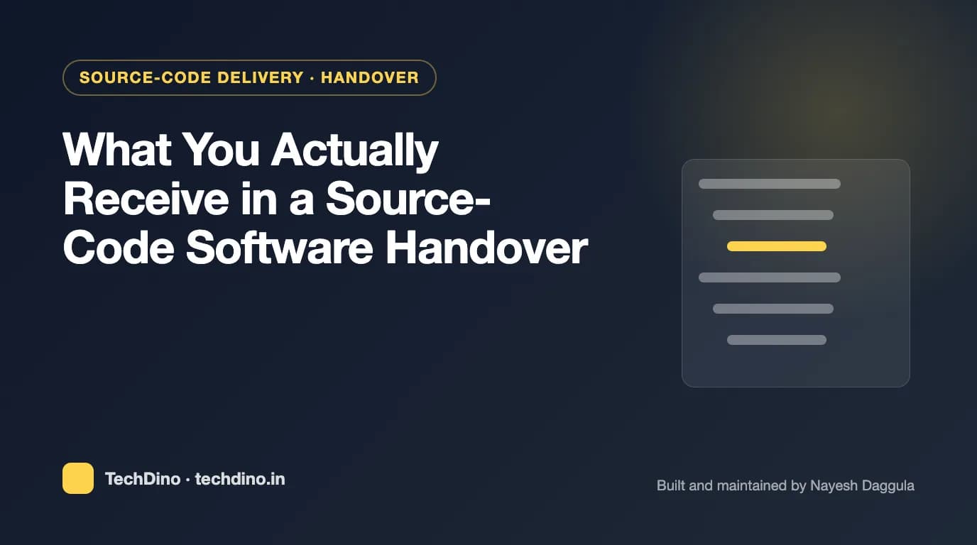 What You Actually Receive in a Source-Code Software Handover